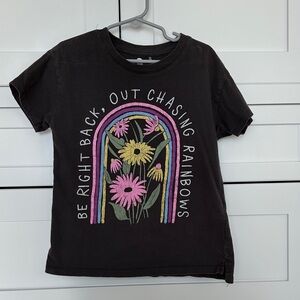 Cotton on Kids size 8 (true size 6-7) Black Graphic T-Shirt